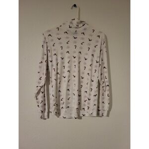 Vintage Bravo! Candy Cane Print Turtleneck Shirt